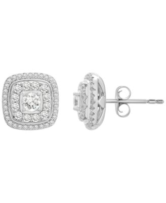 Diamond Stud Earrings (1 ct. t.w.) in 14k White Gold, Macy's Exclusive