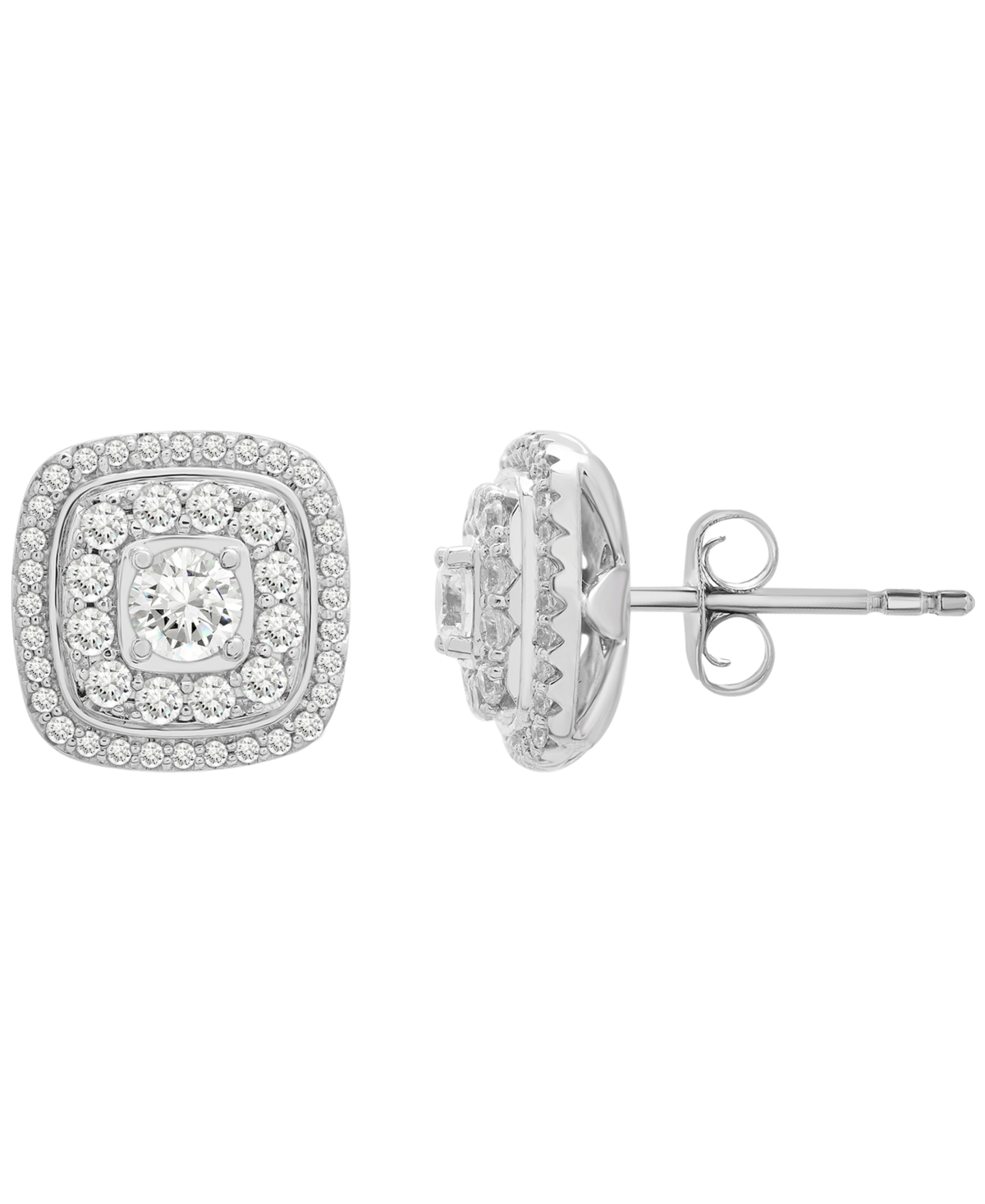 Wrapped In Love Diamond Stud Earrings (1 Ct. T.w.) In 14k White Gold, Macy's Exclusive In Gold