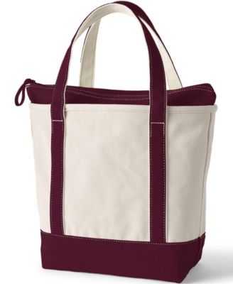 Medium 5 Pocket Zip Top Canvas Tote Bag