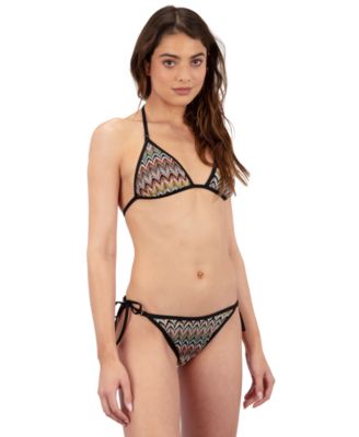 Women's Chevron Knit Shoulder Strap Bikini