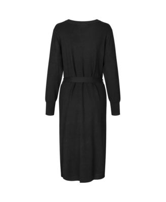 Women's MaNisuta Long Sleeve Belted Waist Dress