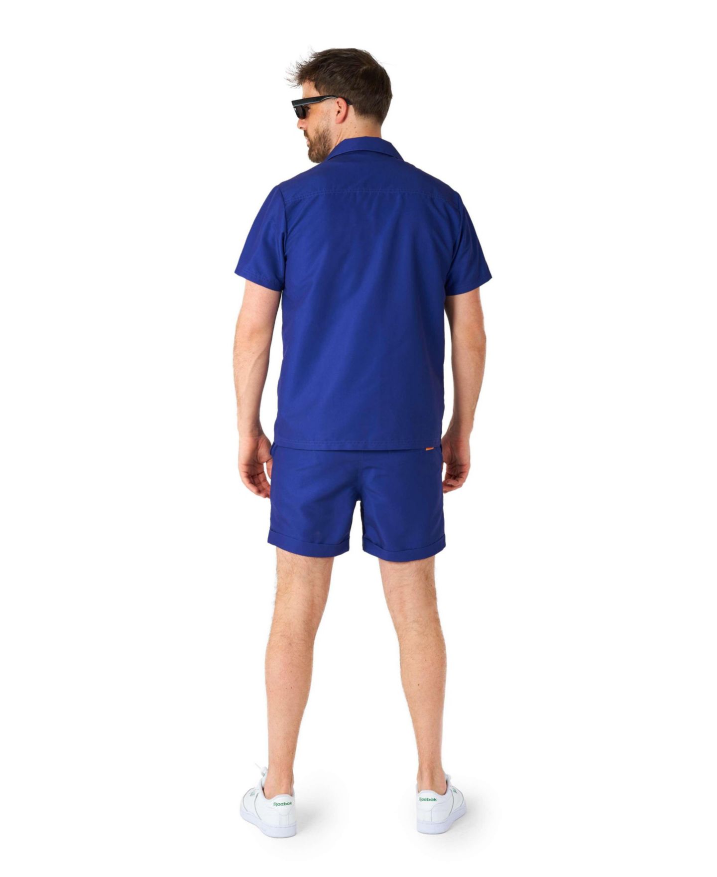 Мужской комплект OppoSuits Summer Set - 2 Piece Beach Wear set - Navy Blue - Matching Shirt and Shorts, цвет: Синий — фото 3