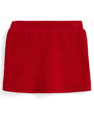 Girls' 2T-6X Quilted Cable-Motif Skirt