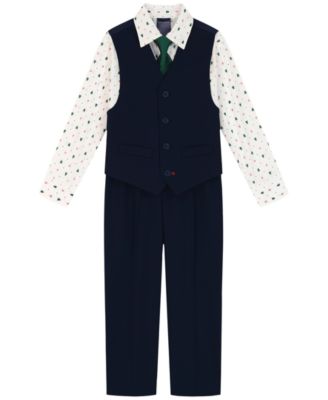 Boys' 2T-7 Shirt, Tie, Vest and Pants, 4-Piece Set