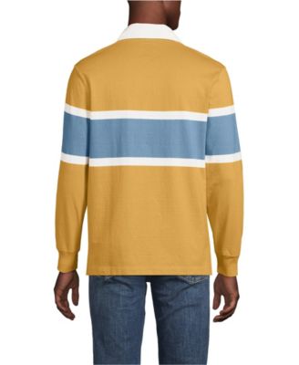Men's Long Sleeve Stripe Rugby Shirt