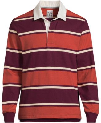 Men's Long Sleeve Stripe Rugby Shirt