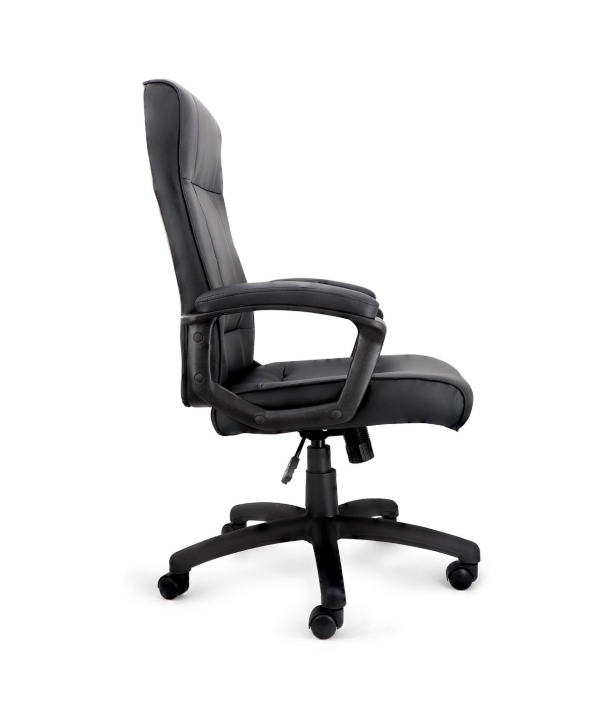 Elama High Back Adjustable Faux Leather Office Chair in Black