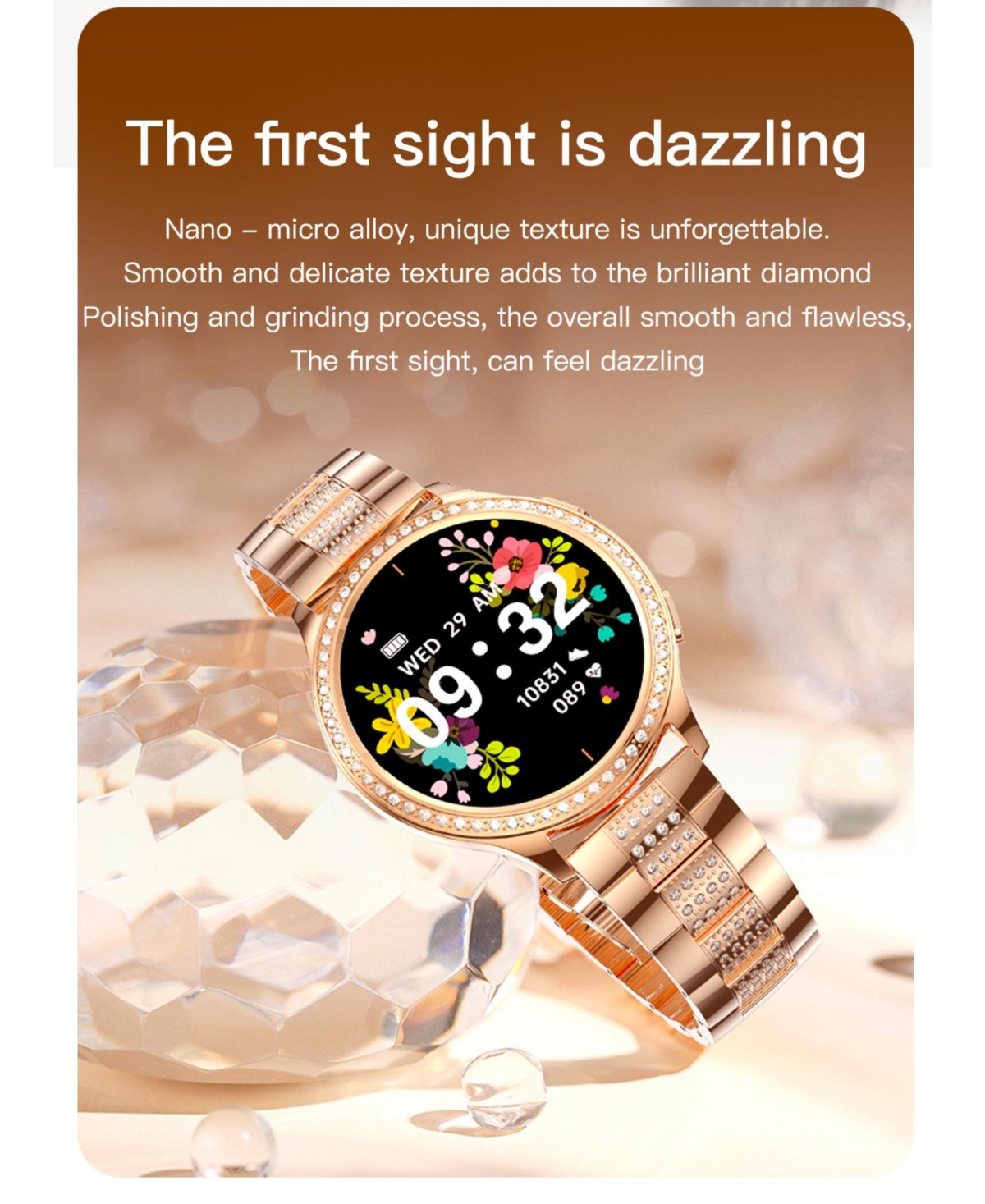 Ruxing Smart 1.32" Watch Sport Multifunctional for Women With Bluetooth Calling Health Monitoring，Intelligent Reminder IP67