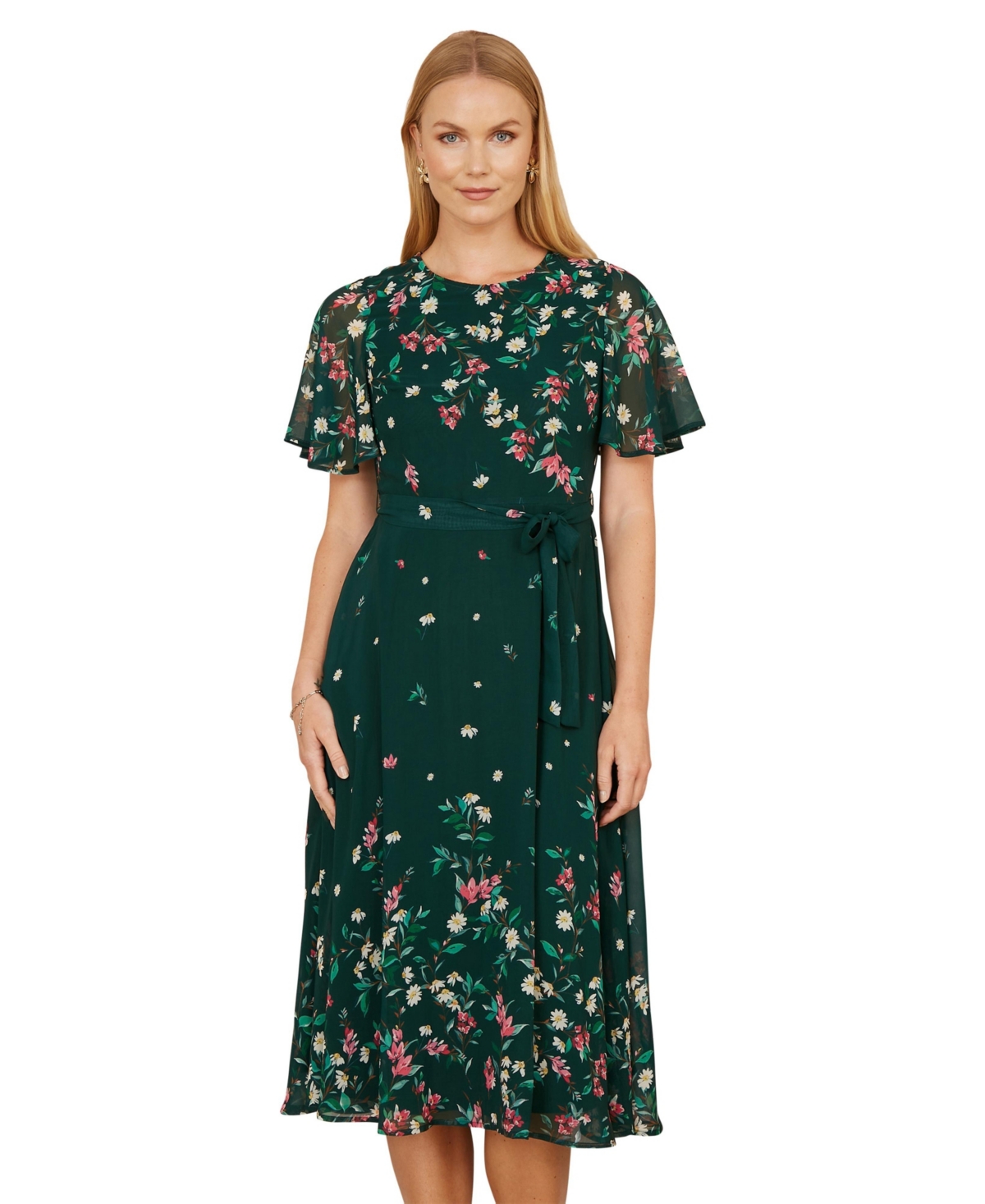 Yumi Women's Daisy Mirror Placement Skater Dress