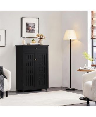 5-Tier Shoe Storage Cabinet with Drawer and Adjustable Shelves