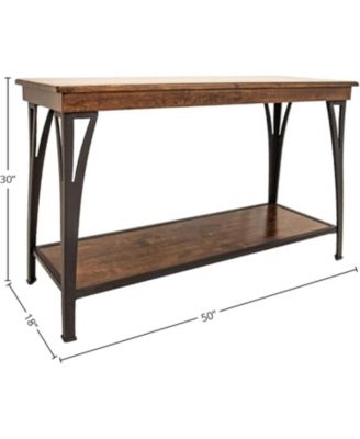 Sofa Back Table, 50 x 18 x 30 in Copper