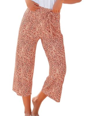 Women's Viscose Printed Culottes High-Waist Pants