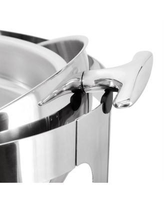 6.3 Quart Round Stainless Steel Dome Roll Top Professional Chafing Dish/Food Warmer/Buffet Server Serving Dish