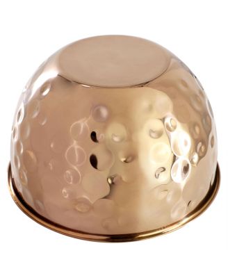 Hammered Bubble Texture 5 Piece Stainless Steel Serving Bowl Set in Copper