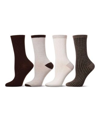 Women's 4 Pair Pack Textured Buttersoft Crew Socks