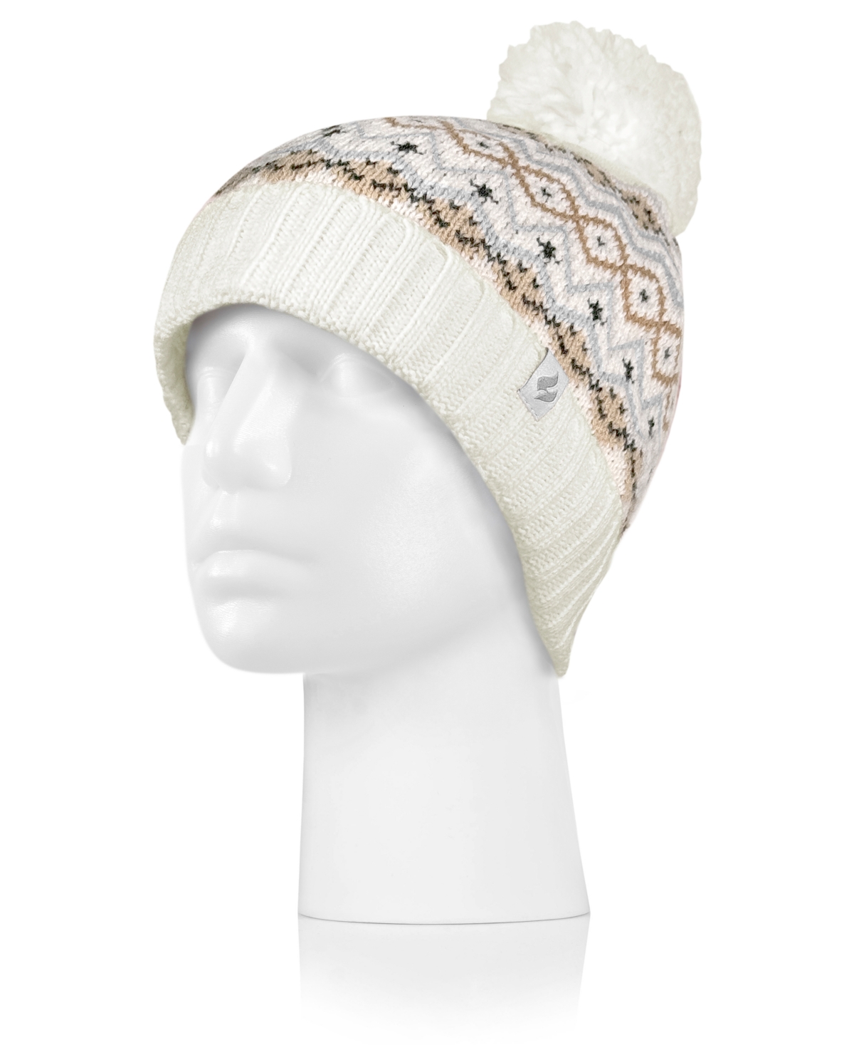 Heat Holders Astrid Knit Roll Up Hat In Neutral