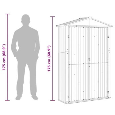 Garden Shed Green Galvanized steel, plastic Standard Garden Shed