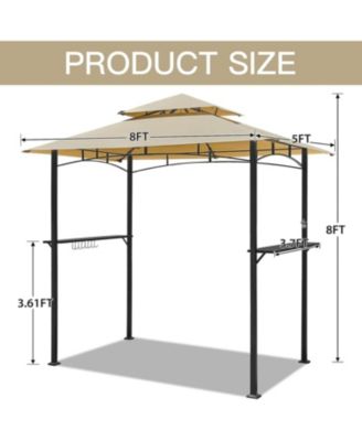 Grill Gazebo 8'x5'Outdoor Patio Backyard BBQ Grill Shelter