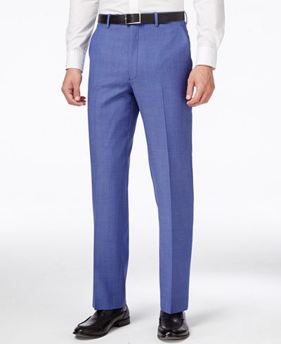 Shaquille O'Neal Collection Men's Big & Tall Medium Blue Classic-Fit Pants, Only at Macy's