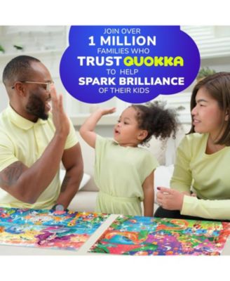 4x60 Pcs Puzzles with Glitter Effect  for Kids 4-6