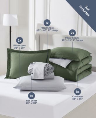 Luxury Soft Reversible 7-Pc. Comforter Set, Queen