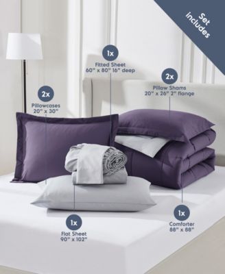 Luxury Soft Reversible 7-Pc. Comforter Set, Queen