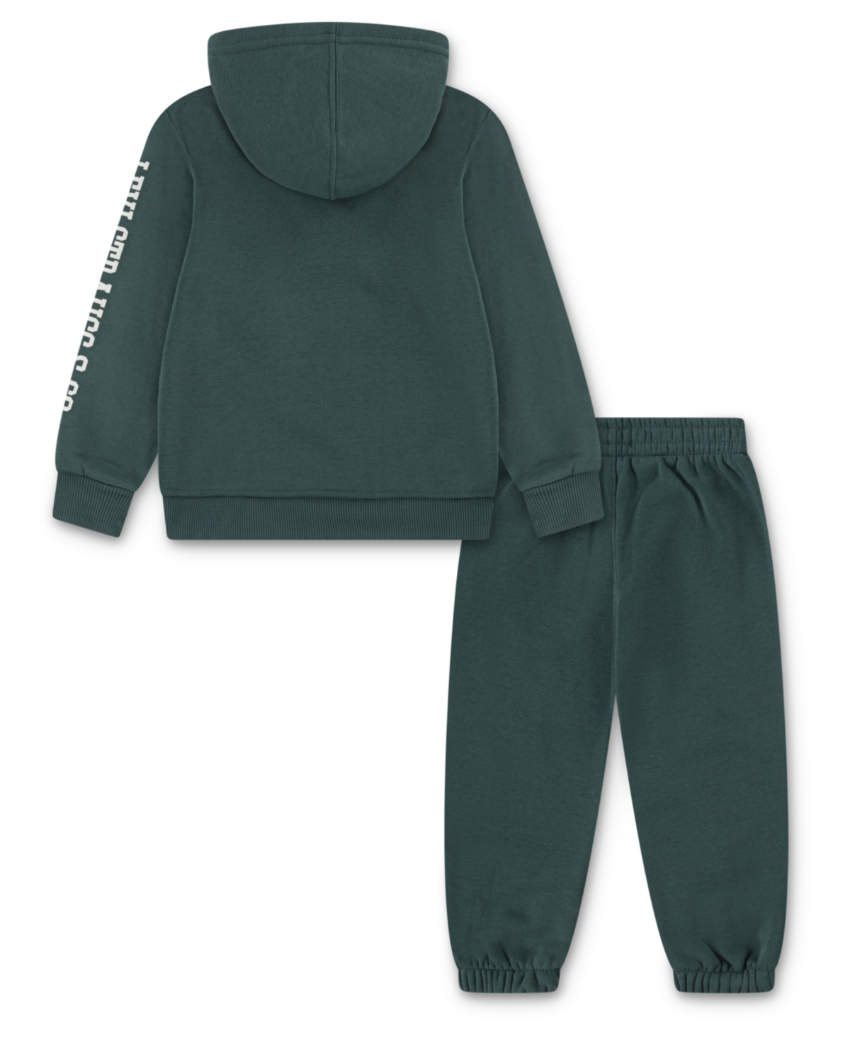 Levi's Boys Toddler 2t-4t 2 Piece Patch Long Sleeves Hoodie And Joggers Set In Green