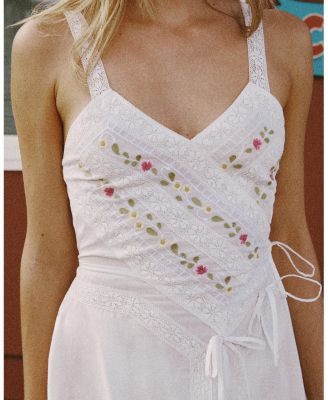 Women's Lace Mix Bow Mini Dress