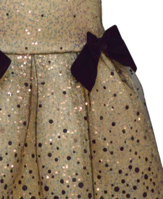 Girls' 7-16 Sequin Dot Dress and Cardigan, 2-Piece Set