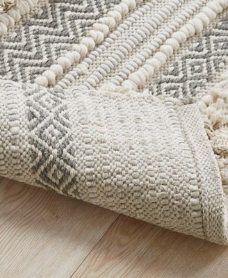 Asher Woven Texture Stripe Bath Rug, 20" x 32"