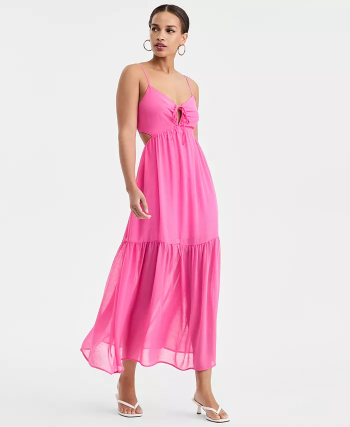 Women's V-Neck Sleeveless Midi Dress - thumbnail 5