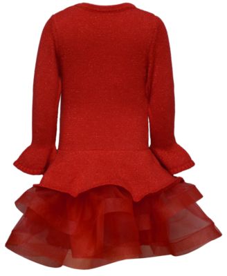 Girls' 2T-6X Sparkle Sweater Tutu Dress