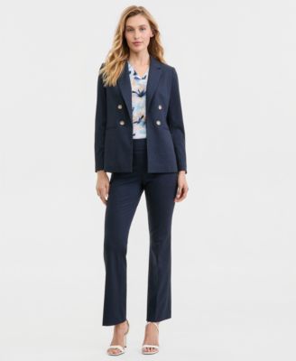 Women's Printed V-Neck Split-Cuff Blouse