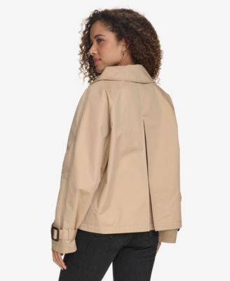 Women's Regular Short Double Breasted Trench Coat