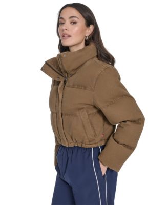 Women's Regular Cropped Cotton Puffer Jacket