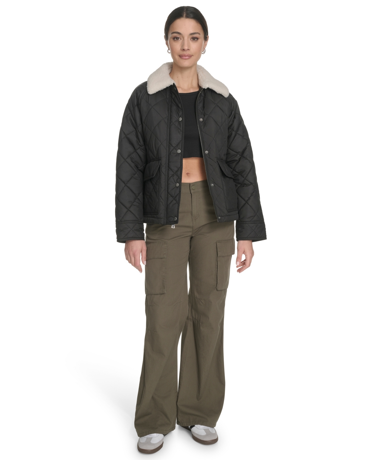Levi's Women's Regular Diamond Quilted Jacket In Black
