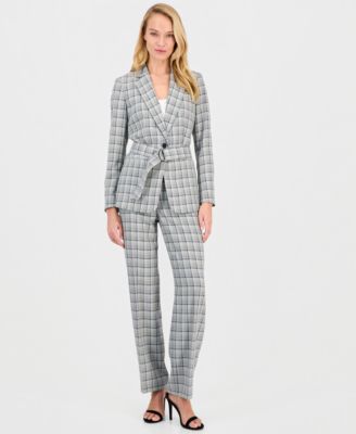 Anne Klein - Women's Printed Mid-Rise Pants