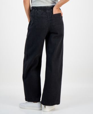 Petite Wide-Leg Utility Jeans, Macy's Exclusive