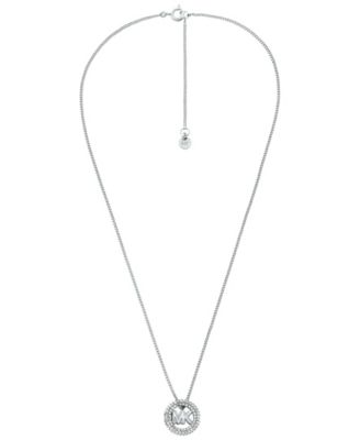 Pav&eacute; Logo Pendant Necklace