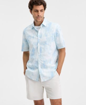 Alfani - Men's Short Sleeve Rugged Texture Shirt