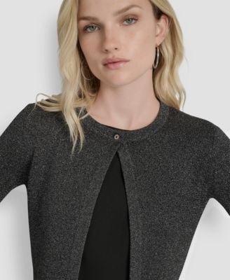 Women's 3/4-Sleeve Button Front Shrug
