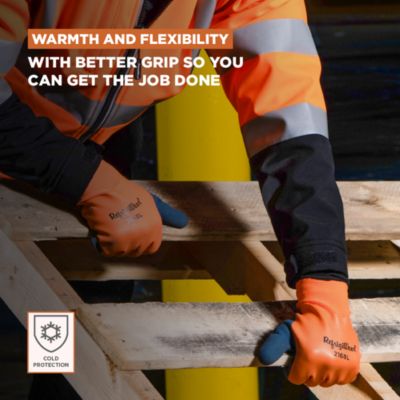 Men's Dual-Layer Waterproof Double Dip Glove - Extreme Cold Protection, Superior Grip, Heavy Brushed Acrylic Liner