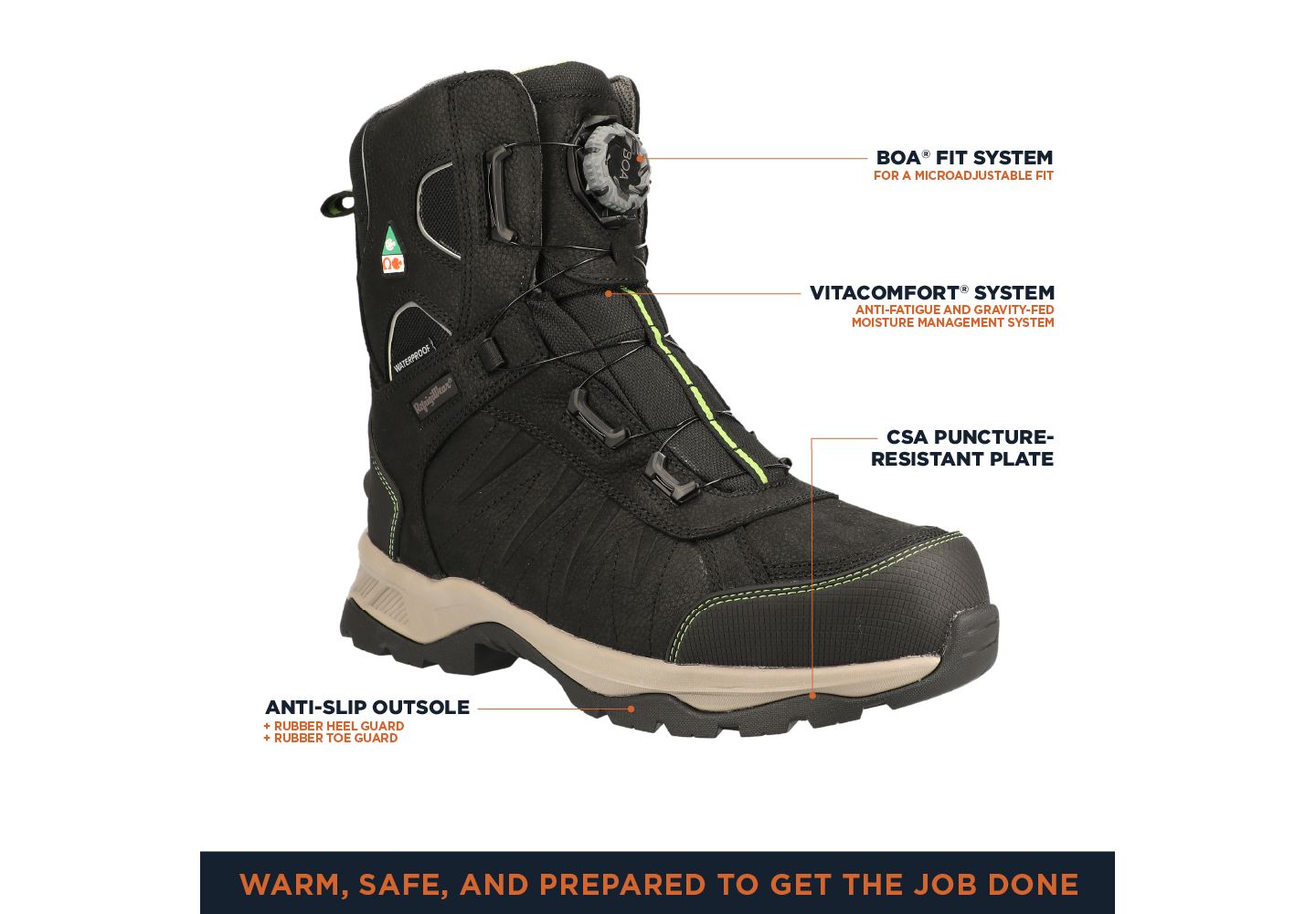 Мужские ботинки RefrigiWear Extreme Freezer Boot, цвет: Чёрный — фото 9