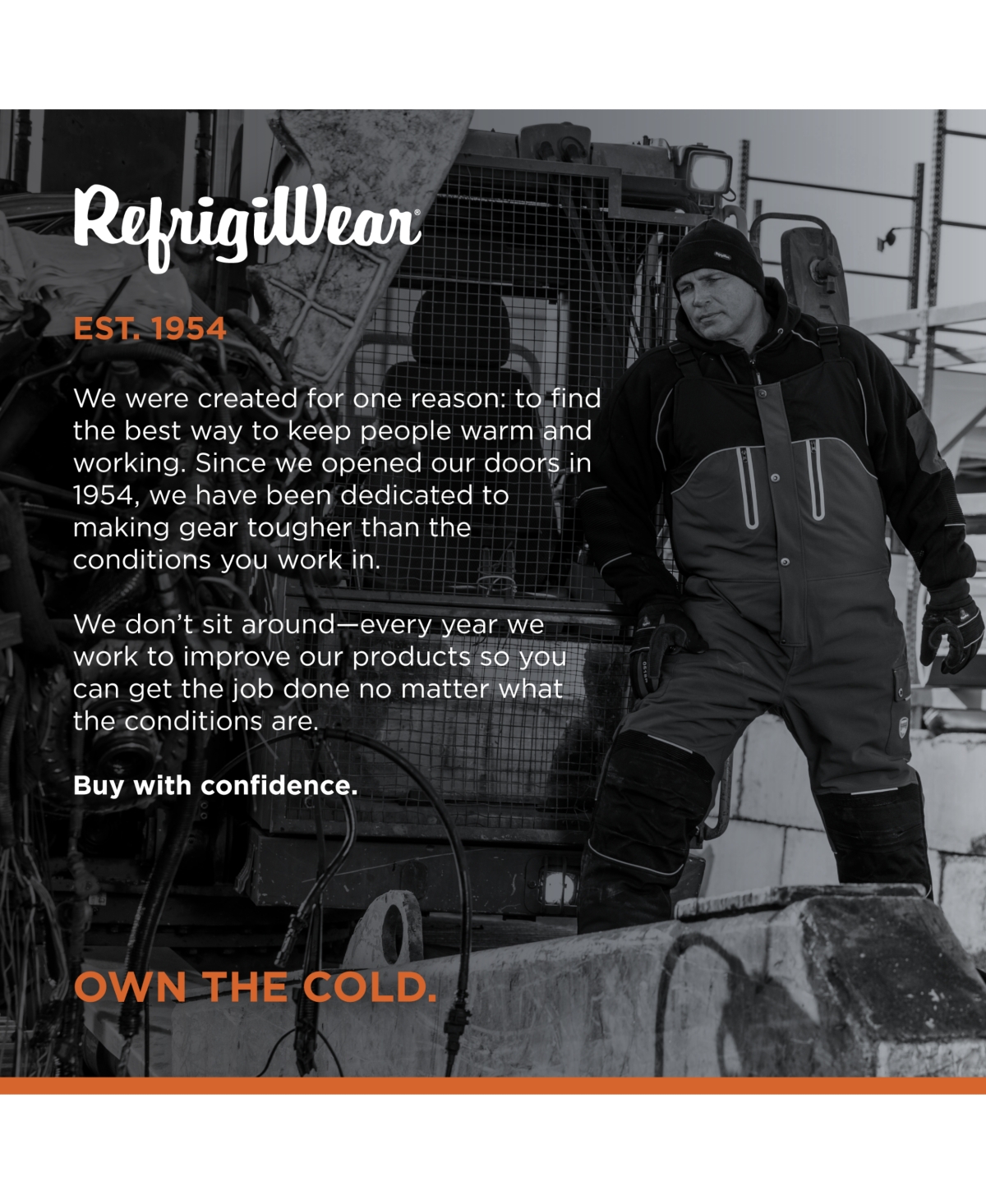 RefrigiWear Men's Men s PolarForce Insulated Bib Overalls