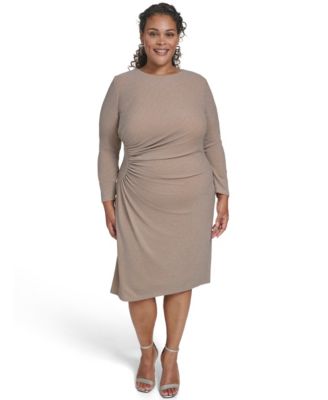 Jessica Howard - Plus Size Shirred Waist Sheath Dress