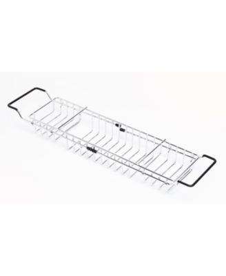 Expandable Metal Bathtub Caddy with Rubber Handles