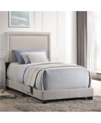 Zion Twin UPH Bed in Zion Fog Fabric