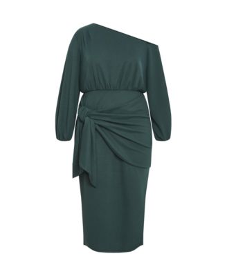 Plus Size Alysia Tie Front Midi Dress