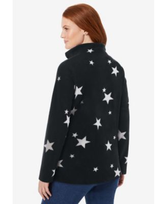 Plus Size Microfleece Quarter-Zip Pullover