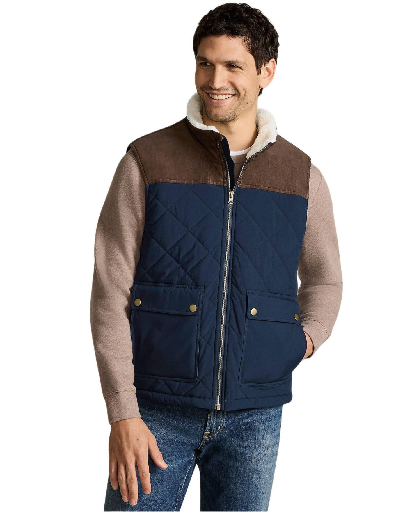 Мужской жилет Lands' End Insulated Field Vest, цвет: Тёмно-синий — фото 1